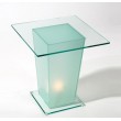 Square glass table with light Ref. 59162
